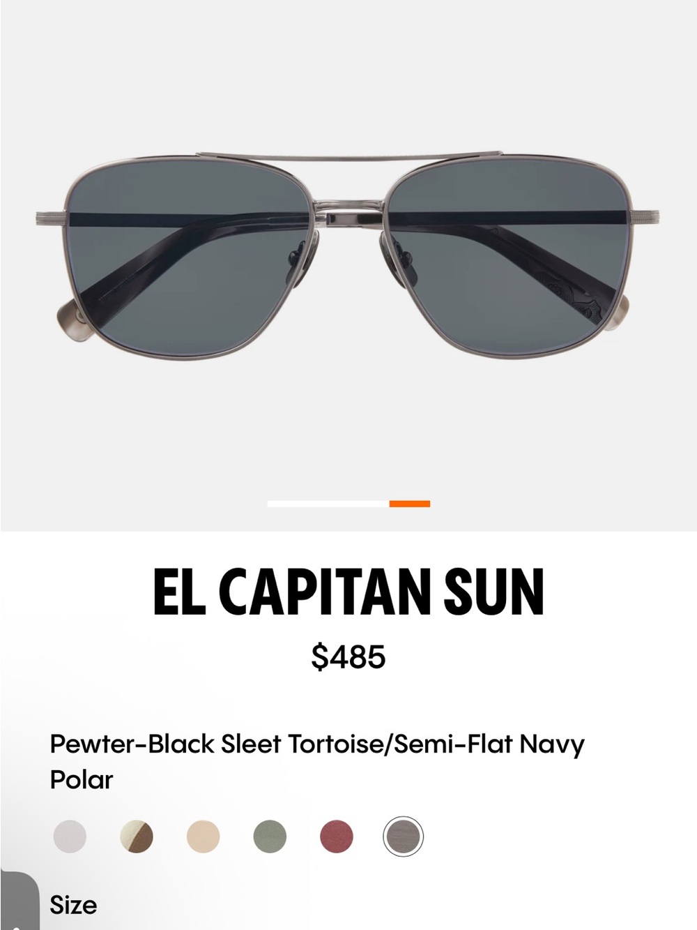 El Capitan Sun Sunglasses - Pewter & Navy